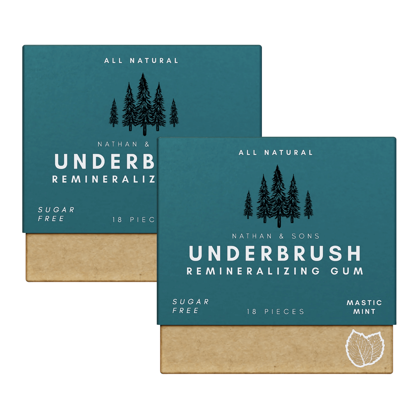 Underbrush™ Gum – Goma Remineralizante Natural para Dientes y Encías Saludables (18 piezas)