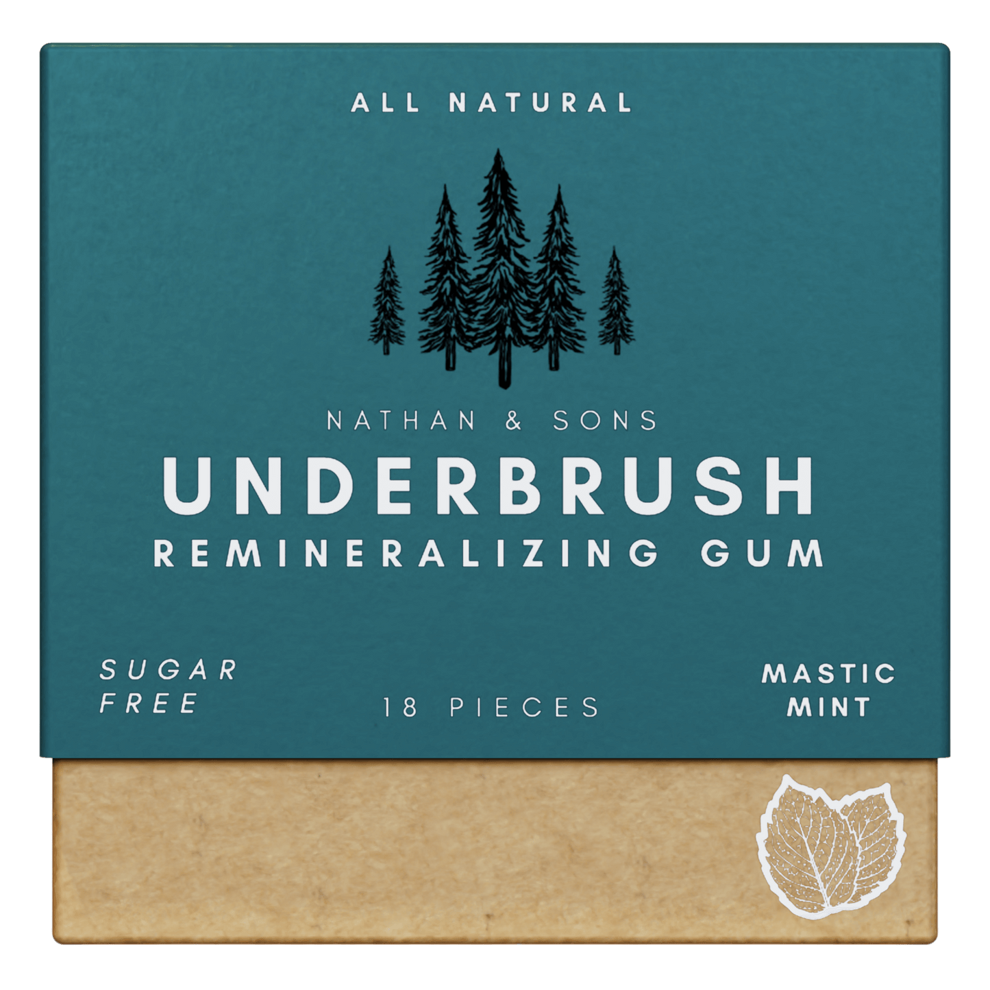 Underbrush™ Gum – Goma Remineralizante Natural para Dientes y Encías Saludables (18 piezas)
