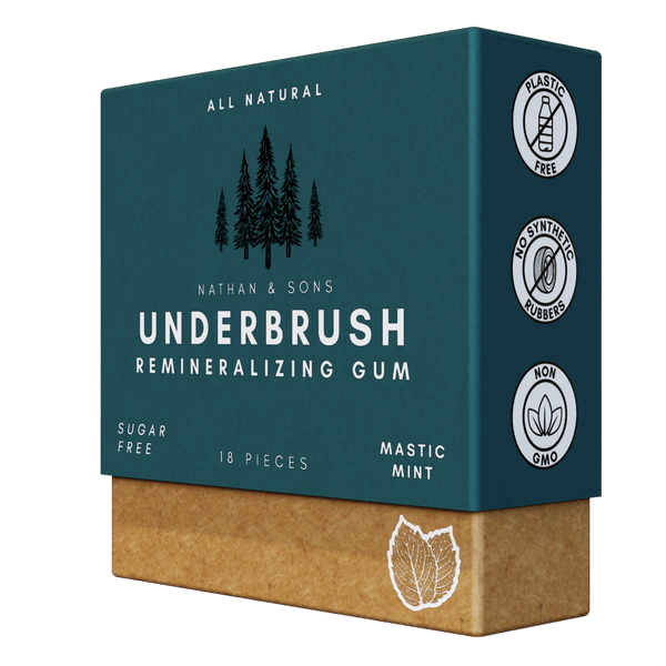 Underbrush™ Gum – Goma Remineralizante Natural para Dientes y Encías Saludables (18 piezas)