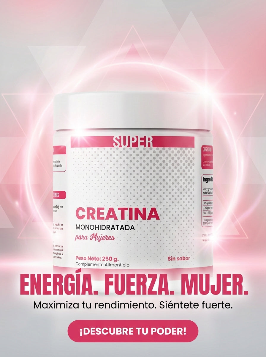 Creatine Monohydrate for Women - Creatina Monohidratada 5000mg + Colágeno y BCAA (30 Servicios)