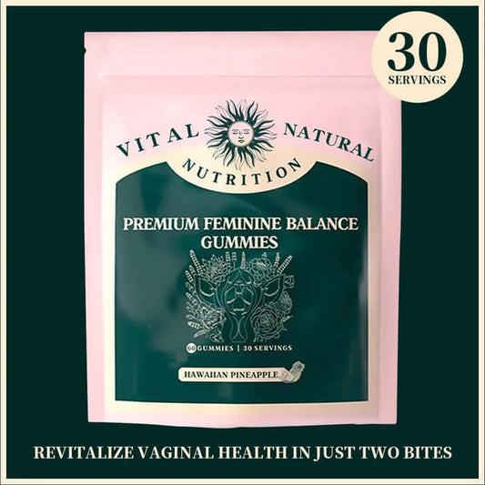 Feminine Balance Gummies - Gomitas Naturales de Equilibrio Femenino para Frescura, Confianza y Bienestar Interno (60 Gomitas)