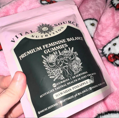 Feminine Balance Gummies - Gomitas Naturales de Equilibrio Femenino para Frescura, Confianza y Bienestar Interno (60 Gomitas)