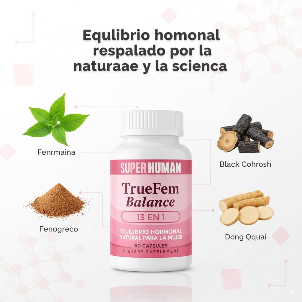 TrueFem Balance – Cápsulas para el Equilibrio Hormonal y Bienestar Femenino (60 Cápsulas)
